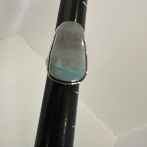 💕 Handmade calcite, gemstone ring, silver plated stamped 925 size 6 - Picture 2 of 6